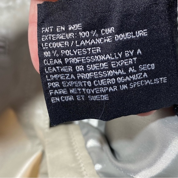 Excelled Grayish 100% Leather Vintage High Rise Motorcycle Inspired Pants NWT 8 - Picture 11 of 16